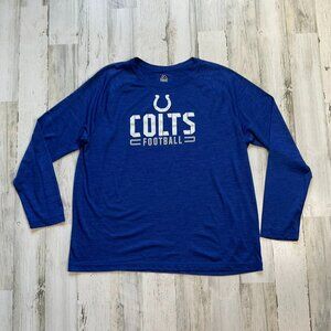 NFL Indianapolis Colts Mens Size XXL Performance Long Sleeve Tee Blue